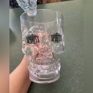 Plastic spirits of bourbon skull mug